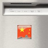 Chinese glanzende vlag magneet (Insitu (Vaatwasser))