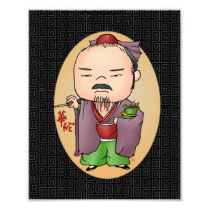 Chinese god van de gezondheid foto afdruk