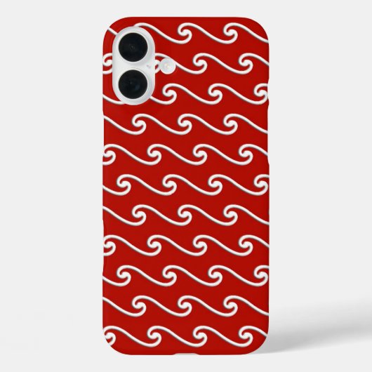 Chinese golfpatroon - wit op dieprood Case-Mate iPhone case (Achterkant)