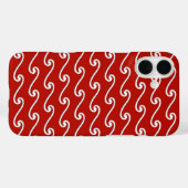 Chinese golfpatroon - wit op dieprood Case-Mate iPhone case (Achterkant (horizontaal))