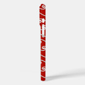 Chinese golfpatroon - wit op dieprood Case-Mate iPhone case (Achterkant / Links)