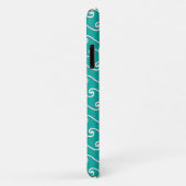 Chinese golfpatroon - wit op pauwenblauw Case-Mate iPhone case (Achterkant/rechts)