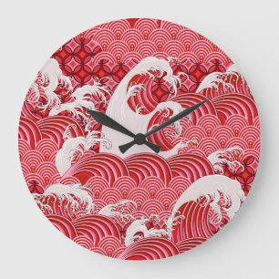 Chinese golven: decoratieve naadloze stijl. grote klok