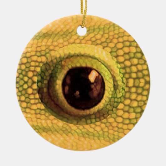Chinese GoodLuck Charm : Dragon Eye Keramisch Ornament (Voorkant)