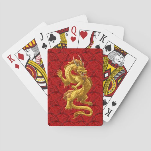 Chinese gouden draak speelkaarten (Achterkant)