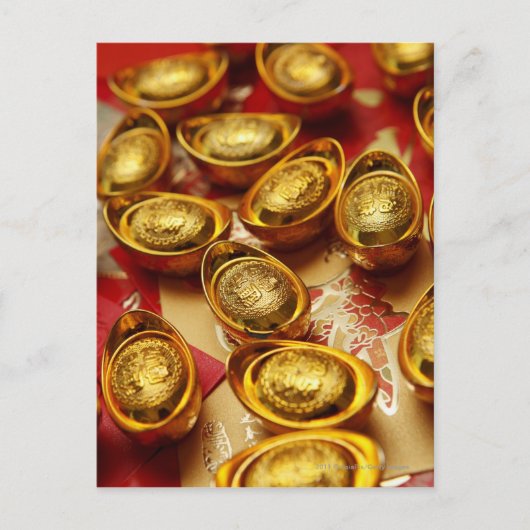 Chinese gouden ingots briefkaart (Voorkant)
