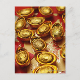 Chinese gouden ingots briefkaart