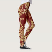 Chinese gouden kranen over rood leggings (Rechts)