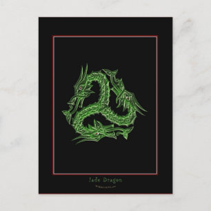 CHINESE GROEN DRAGON-ONTWERP BRIEFKAART