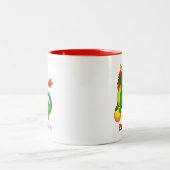 Chinese Groene Draak Aangepaste Naam Tweekleurige Koffiemok (Center)