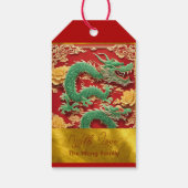 Chinese Groene Draak Nieuwjaar 2024 gepersonalisee Cadeaulabel (Achterkant)