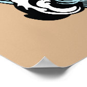 Chinese groene draak tegen tijger poster (Hoek)