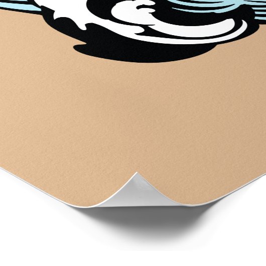 Chinese groene draak tegen tijger poster (Hoek)