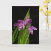 Chinese grondorchideeën kaart (Gele Bloem)