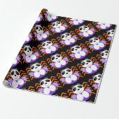 Chinese halloween panda cadeaupapier (Uitgerold)