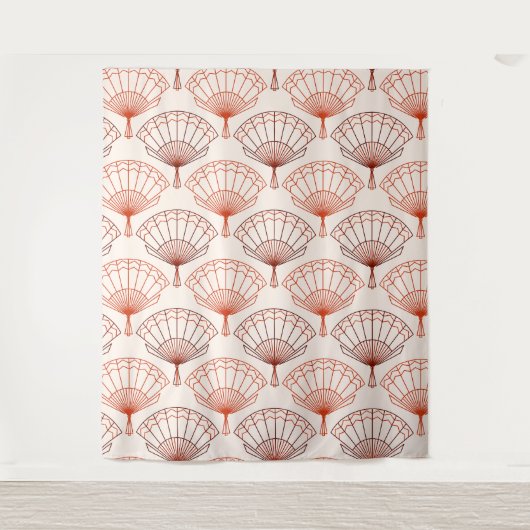 Chinese Hand Fan Pattern Tapestry Wandkleed (Voorkant)