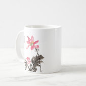 Chinese handbeschilderde Waterverf Floral Lotus Co Koffiemok (Voorkant links)