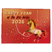 Chinese Happy Year of the Fire Horse 2026 Groot Cadeauzakje (Achterkant)