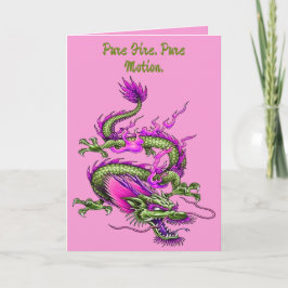 Chinese Horned Dragon Mythical Flood Making Kaart