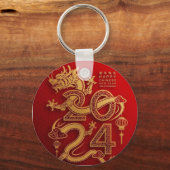 Chinese Horoscoop 2024 - Jaar van de Draak Sleutelhanger (Voorkant)