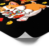 Chinese Horse Corgi Funny Kids Mens Womens Happy N Poster (Hoek)