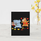 Chinese Horse Elephant Funny Kids Mens Womens Happ Kaart (Gele Bloem)