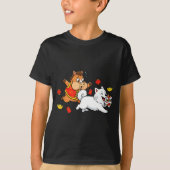 Chinese Horse Samoyed Funny Kids Mens Womens Happy T-shirt (Voorkant)