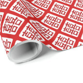 Chinese Huwelijkscadeaus voor dubbel geluk Cadeaupapier (Rol Hoek)