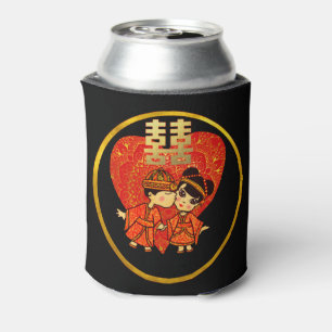 Chinese Huwelijksfeest Decoratie - Schattig KOPPEL Blikjeskoeler
