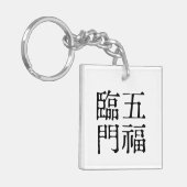 Chinese Idiomen-Over geluk-#001- Sleutelhanger (Voorkant Links)