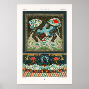 chinese illustratie van Albert Racinet Poster