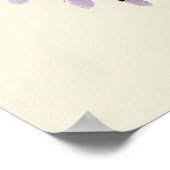 Chinese Ink Bee op Wisteria Poster (Hoek)