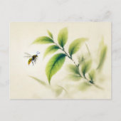 Chinese Ink Hornet op Branch Poster Briefkaart (Voorkant)