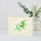 Chinese Ink Snail op Branch Briefkaart (Staand voorkant)