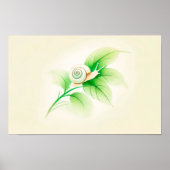 Chinese Ink Snail op Branch Poster (Voorkant)