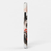 Chinese inkt Art Phone Case - Mountain Red en Blac (Achterkant/rechts)