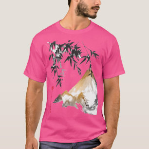 Chinese inkt schilderij - berglandschap met BAM T-shirt