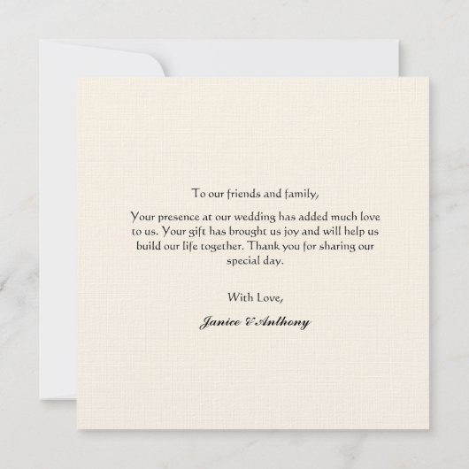 Chinese inkt schilderij bloemen en vogels bruiloft bedankkaart (Achterkant)