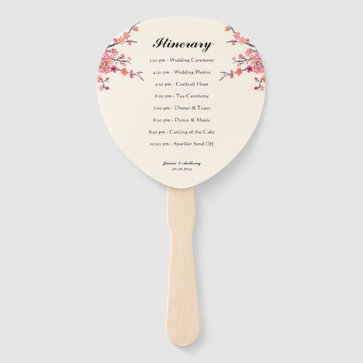 Chinese Inkt schilderij bloemen vogels bruiloft pr Handwaaier (Achterkant)