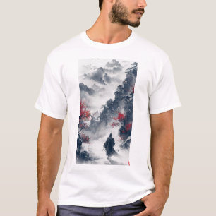 Chinese inkt schilderstijl figuur T-shirt