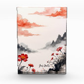 Chinese Inkt Wash Klaproos Kunst Fotoblokken (Voorkant)