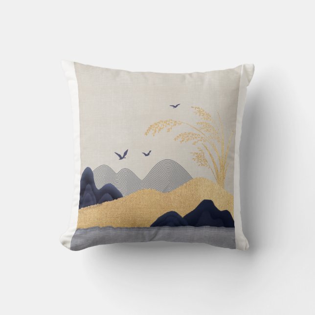 Chinese inktkunst, Chinese prachtige kunst, Chinee Kussen (Voorkant)