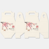 Chinese inktschildering bloemen en vogels bruiloft bedankdoosjes (Ongevouwen)