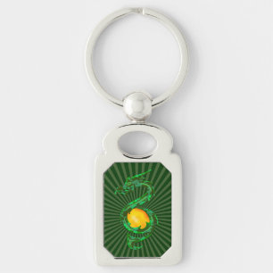 Chinese Jaar van de Draak Jade Groen Sleutelhanger