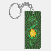 Chinese Jaar van de Draak Jade Groen Sleutelhanger (Voorkant Links)