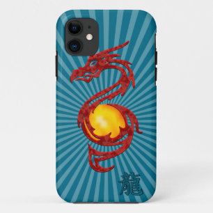 Chinese Jaar van de Draak Metaalrood iPhone 11 Hoesje