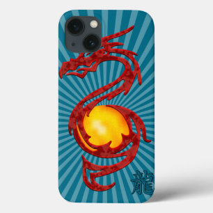 Chinese Jaar van de Draak Metaalrood Case-Mate iPhone Case