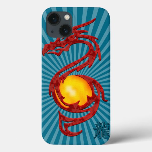 Chinese Jaar van de Draak Metaalrood Case-Mate iPhone Case (Achterkant)