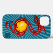 Chinese Jaar van de Draak Metaalrood Case-Mate iPhone Case (Achterkant (horizontaal))