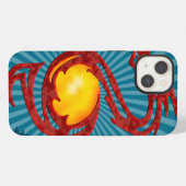 Chinese Jaar van de Draak Metaalrood iPhone Hoesje (Achterkant horizontaal)